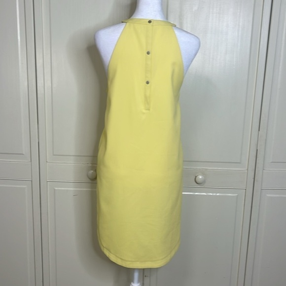 ESLEY Women’s Yellow Scalloped Shift Dress Size L - Picture 5 of 8